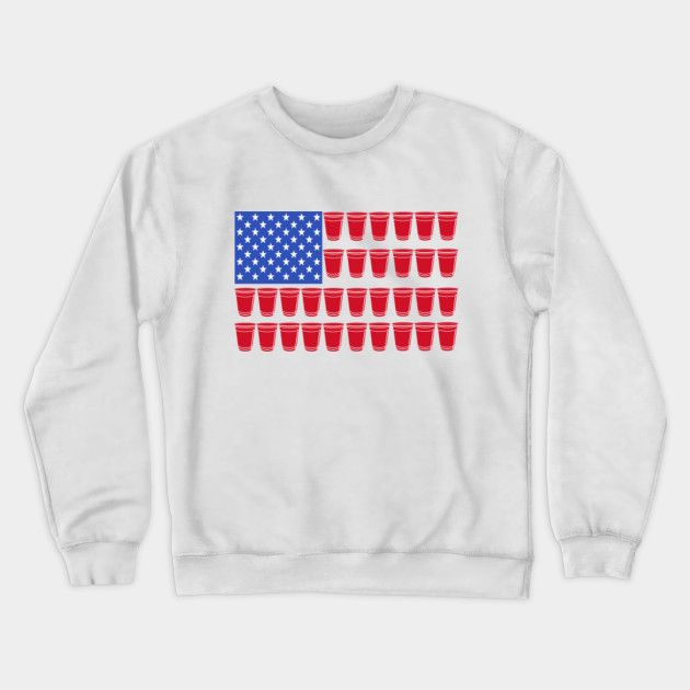 Funny 4th of July Shirt| Beer Pong Drinking T-Shirt| American Flag| Red Solo Cups